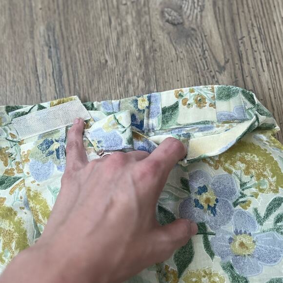 Vintage Floral American Eagle Linen Wrap Skirt Sz 6 Cottage Core - Picture 6 of 6